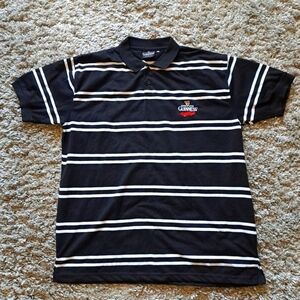 Guinness | Men's black & white striped polo official merchandise
